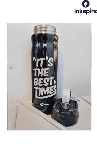 inkspire Motivational Written Steel Flask 500 ml Water Leak Proof Steel Water Bottle with Straw Does Not Smell Student Water Bottle