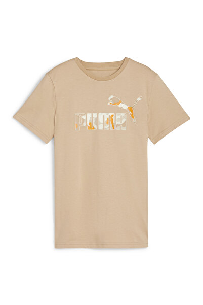 Puma Ess+ Camo Logo Tee - Prairie Tan