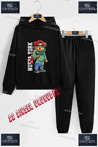 SS SİNSER Set de trening cu hanorac cu imprimeu special pentru copii, unisex,...