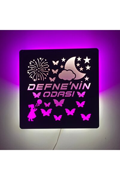 ÖZFA NEON Kişiye özel LEDli Işıklı Dekoratif Hediyelik Tablo Bebek & Çocuk Od...