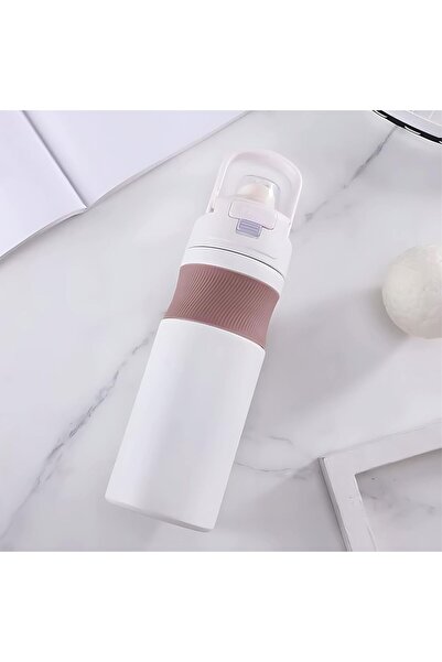 Mobcos Solid Vacuum Stainless Steel Water Bottle Double Walls Insulated (White)