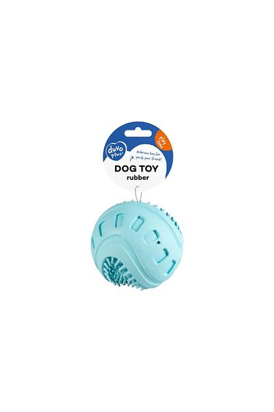 Duvo Plus لعبة دوفو+ للكلاب، كرة مطاطية على شكل ضفدع، 8.5×8.5×8.5 سم، اللون: أزرق