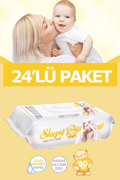 Sleepy sensitive Bebek ıslak mendil 24'lü paket 24 x 90