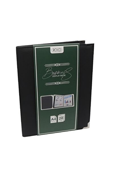 Roco Display Book 20 Pockets A4 – Leather, Black