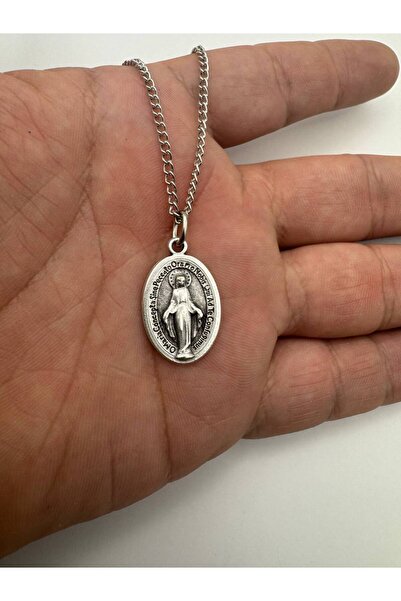 Yuchicly قلادة ميدالية ميراكيولوس من المينا السوداء – أنيقة، دينية، معدنية لل...