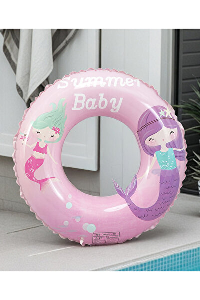 Fab N Funky حلقة سباحة للأطفال بتصميم حورية البحر، متينة وقابلة للنفخ، 3 سنوا...