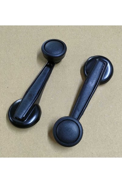 oğuz ticaret FORD TRANSİT MK1-MK2-MK3- ( 1969 - 1992 ) - CAM AÇMA KOLU TAKIMI SİYAH METAL ( KÖŞELİ TİP )