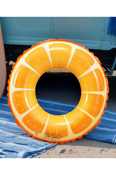 Fab N Funky Kids Swimming Ring, Classic Design, Durable PVC Material, 3 Years+, 50 cm (Outer) - Orange