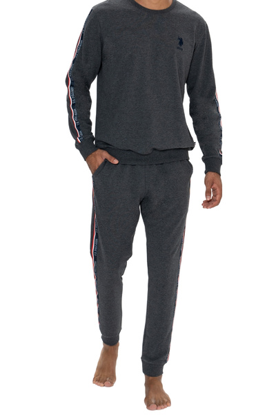 U.S. Polo Assn. Men's Long Sleeve Cotton Crew Neck Stylish and Comfortable Pajama Set