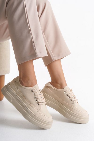 Solo Bag Women's Linen Thick Soled Sports Shoes