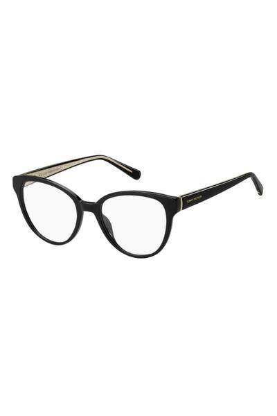 Tommy Hilfiger Women's Tommy Hilfiger TH1842 807 Eyeglass Frames, Plastic, Black, 51 mm