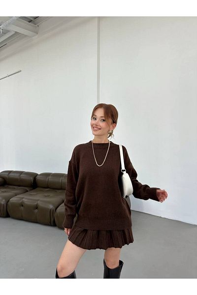 RM Collect Pleated Bottom Top Knitwear Set