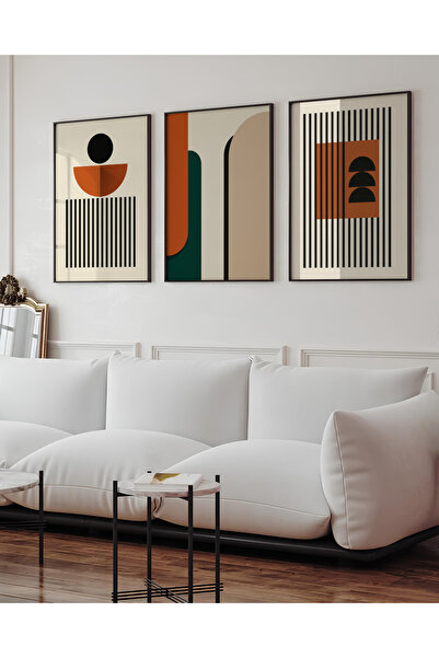 woodsia Set de pictură din lemn MDF cu aspect cadru 3 piese UCMD SET1150