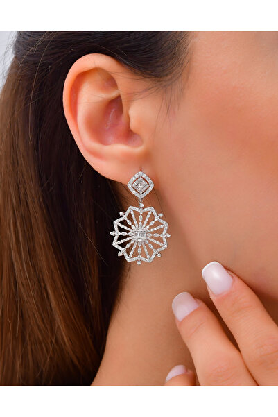 Pırlandia 1,92 Karat Pırlanta Baget Küpe