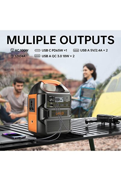 Generic Garlo 88Wh/24000mAh Portable Power Station, 100W Outdoor Solar Generator