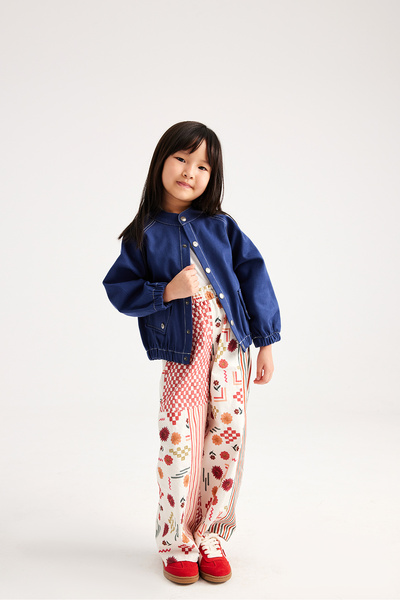 Marvy Indigo Punto Stitched Bomber Jacket