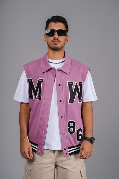 Butik Unisex Vest with Oversize Pattern Applique