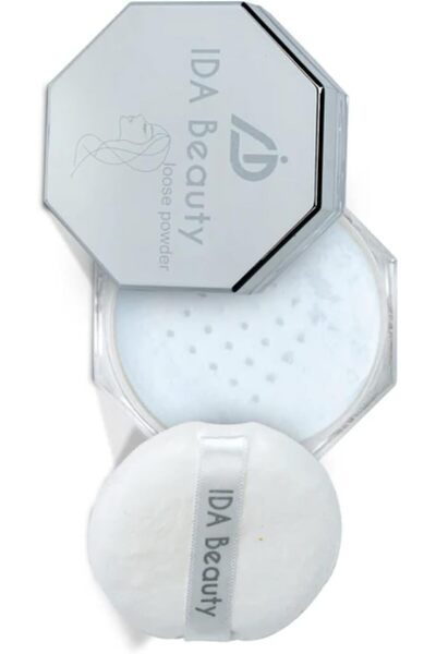 IDA Beauty Weightless Loose Setting Powder | Oil-Absorbing, Flawless Matte Finish (Glam 01,8g)