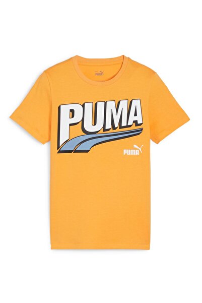 Puma Cotton Mid 90s Graphic Logo T-Shirt - Clementine