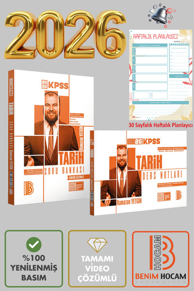Benim Hocam Yayınları Ramazan Yetgin KPSS Tarih Tamamı Çözümlü Soru Bankası &...