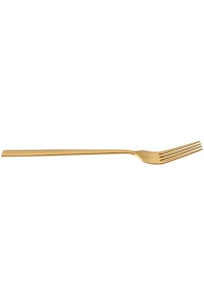 LiderGlobal . Quantum Matte Gold Dinner Fork 20 cm 6 Pieces 903970