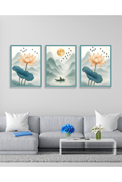 woodsia Σετ ζωγραφικής 3 τεμαχίων με εμφάνιση ξύλου MDF UCMD SET1055