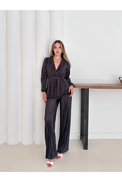 Butik Anthracite Crovave Pleated Set