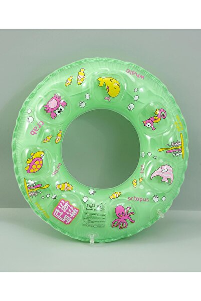 Fab N Funky Swimming Ring For Kids, Sea Animals Themed, Fun Pool Accessory, 3 Years+, Light Green
