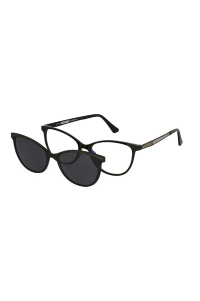Solano Women's CL90120A Eyeglass Frames, Plastic, Black, 53 mm