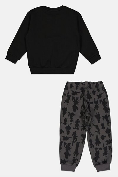 adidas x Disney Toddlers Boy 2 Pcs Sweatshirt And Sweatpants Set, Black/Grey