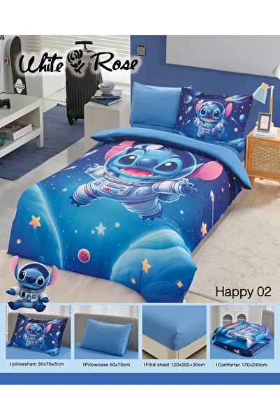 PROMISE HAPPY Kids Characters Single Quilt / 4 Pieces