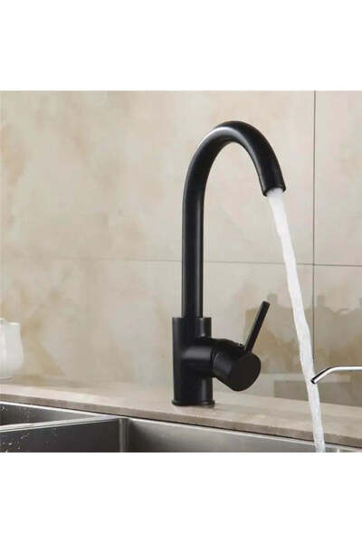KORMAN TECHNIK Kitchen Faucet, SUS304 Stainless Steel, Black, HS/LY008