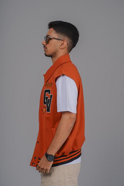 Butik Shirt Collar Snap Closure Oversize Vest