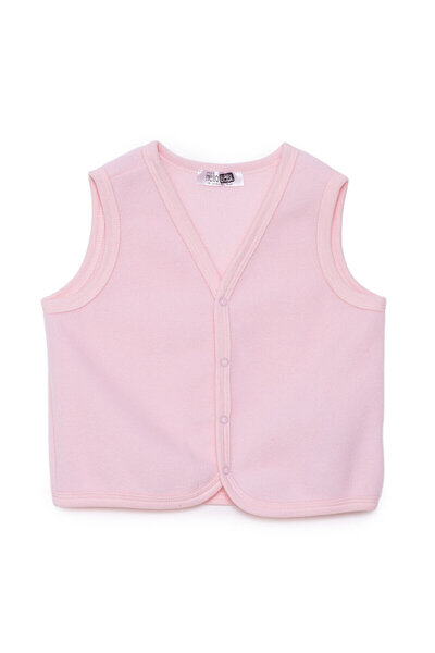ebebek Hello Baby HelloBaby Kız Bebek Polar Yelek Çıtçıtlı V Yaka Atlet Kol