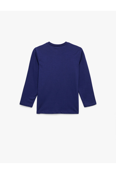 Koton Βαμβακερό μακρυμάνικο μπλουζάκι με στάμπα δεινοσαύρων