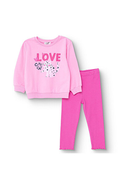 ebebek Hello Baby HelloBaby Kız Bebek Eşofman Takımı Bisiklet Yaka Uzun Kol R...