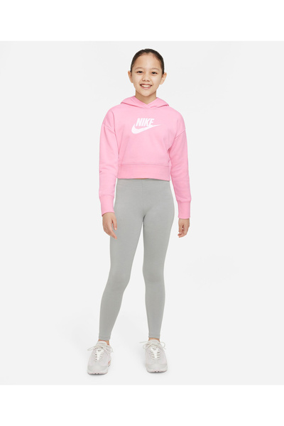Nike NSW Club Crop Hoodie - Pink