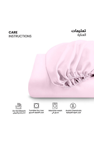 COTTON HOME Supersoft 1 Piece Fitted Sheet 120x200+25cm Single Size Bed Sheet Deep Pocket Design for Secure Fit