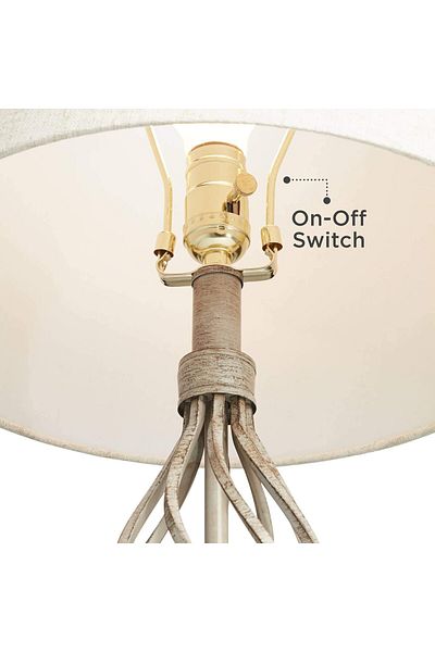 Taimi Modern Industrial Cream Sand Iron Table Lamp for Bedroom Living Room Home Bedside Office