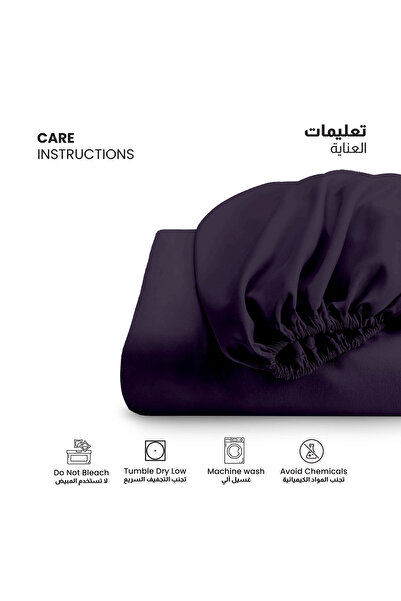 COTTON HOME Supersoft 1 Piece Fitted Sheet 160x200+30cm Double Size Bed Sheet Deep Pocket Design for Secure Fit