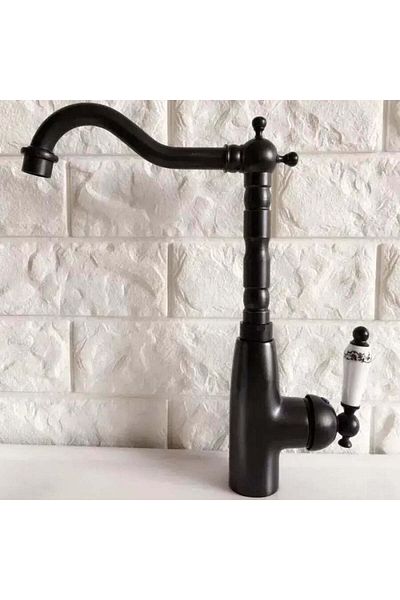 KORMAN TECHNIK Kitchen Faucet, Sanitary Brass, Black, OD/2051