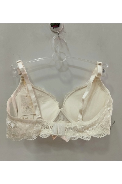Belvü Women's Padded Lace Detailed K. White Bra - 1112
