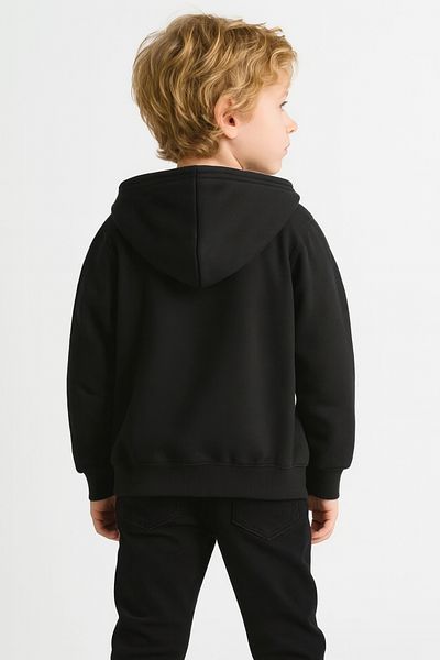 AHENGİM Girls - Boys Basic Zippered Thick 3 Thread Winter School Sweat Ak1815