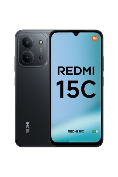 Xiaomi Redmi 15C, 128GB, 4GB RAM, 6.9 HD+, MediaTek Helio G81-Ultra, 6000 mAh, Midnight Black