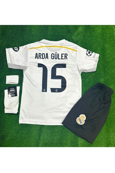 kombinezyum Real Madrid 25/2026 Yeni Sezon Arda Gül.err 15/ Futbol Çocuk Forması 4 Lü Set