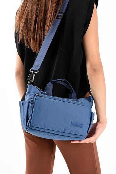571 Collections Çanta Ultra Hafif Şik ve Su Geçirmez Orta Boy Omuz,El Çantası Mavi Model: (571-13-9K)