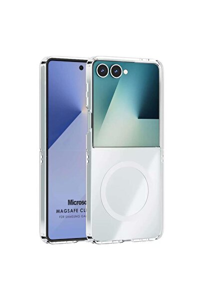 Microsonic Samsung Galaxy Z Flip 7 Kılıf MagSafe Clear Soft Şeffaf