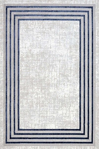 halinet GeometrikModern Makinede Yıkanabilir Hav Toz Vermez Kaymaz Taban Dijital Baskı Halı H4730AM