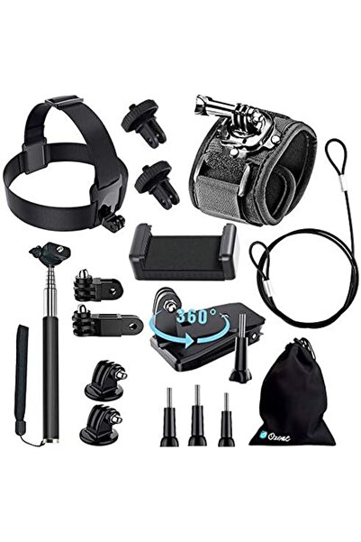 O Ozone مجموعة ملحقات كاميرا الحركة من 25 قطعة لكاميرات هيرو 10 وهيرو 9 متعددة الألوان