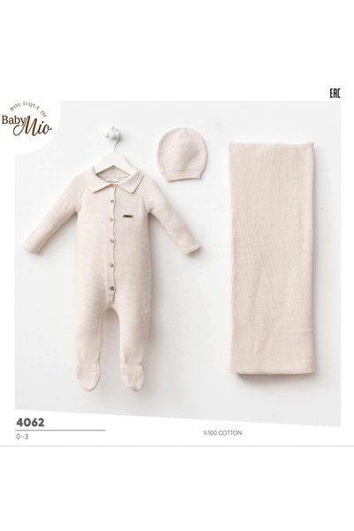Babymio Newborn Polo-Collar Men's Selani̇k Set of 3